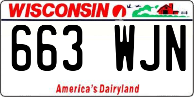 WI license plate 663WJN