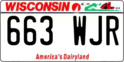 WI license plate 663WJR