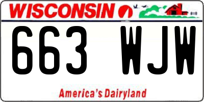 WI license plate 663WJW