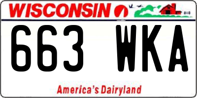 WI license plate 663WKA