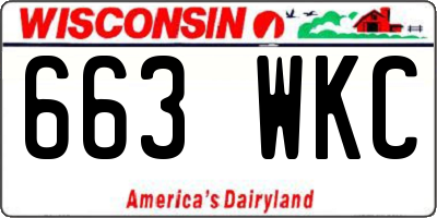 WI license plate 663WKC