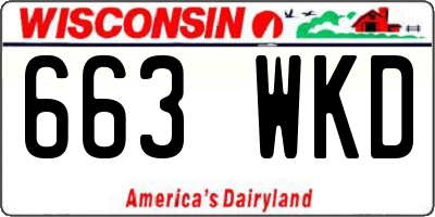 WI license plate 663WKD