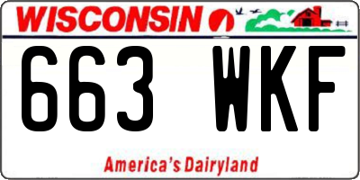 WI license plate 663WKF