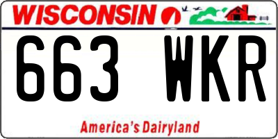 WI license plate 663WKR