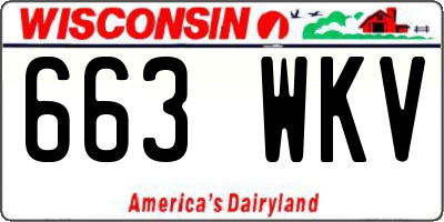 WI license plate 663WKV