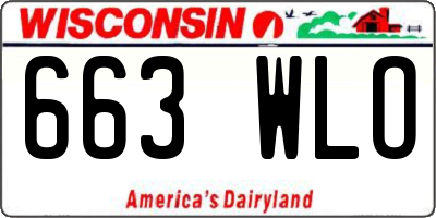 WI license plate 663WLO