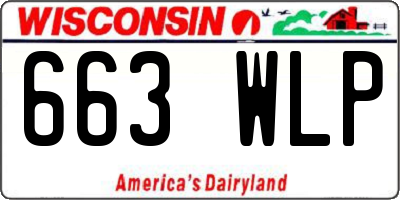 WI license plate 663WLP