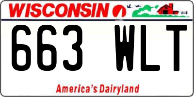 WI license plate 663WLT