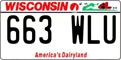 WI license plate 663WLU