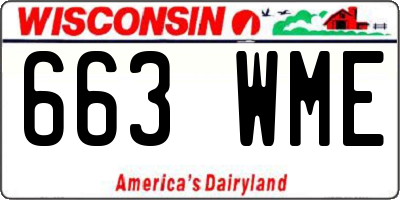 WI license plate 663WME