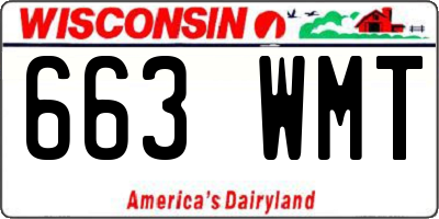 WI license plate 663WMT