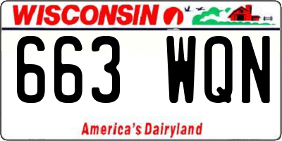 WI license plate 663WQN