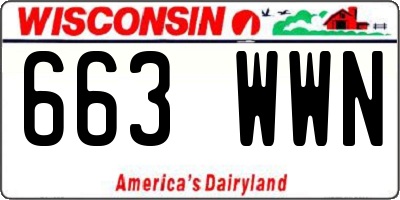 WI license plate 663WWN
