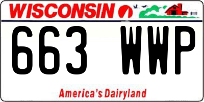 WI license plate 663WWP