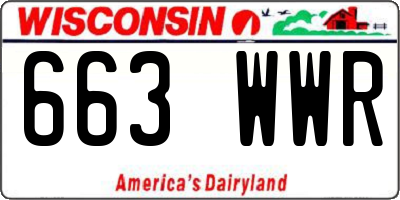 WI license plate 663WWR