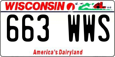 WI license plate 663WWS
