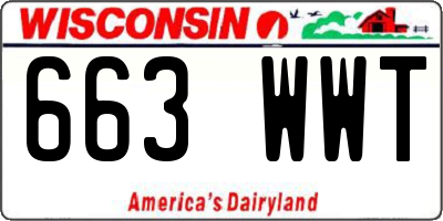 WI license plate 663WWT