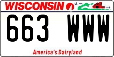 WI license plate 663WWW