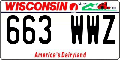 WI license plate 663WWZ