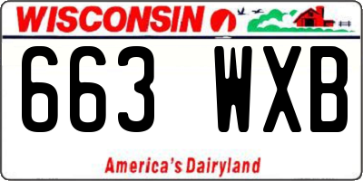 WI license plate 663WXB