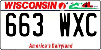 WI license plate 663WXC