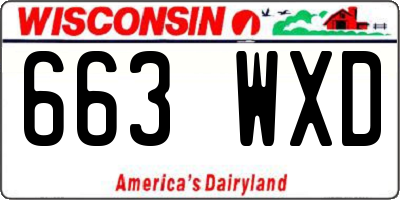 WI license plate 663WXD