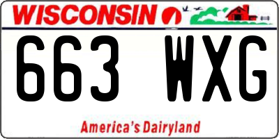WI license plate 663WXG