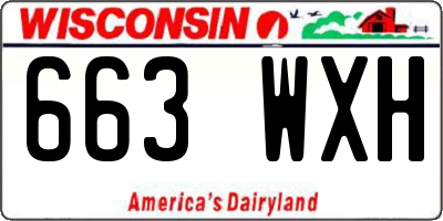 WI license plate 663WXH