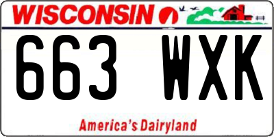 WI license plate 663WXK