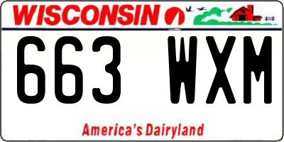 WI license plate 663WXM