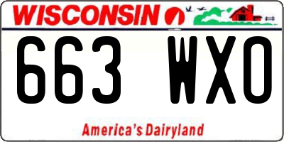 WI license plate 663WXO