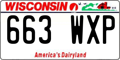 WI license plate 663WXP