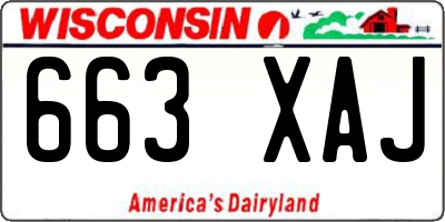 WI license plate 663XAJ