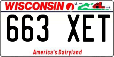 WI license plate 663XET