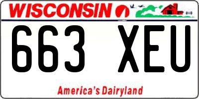 WI license plate 663XEU