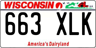 WI license plate 663XLK