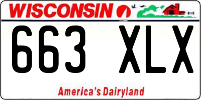 WI license plate 663XLX