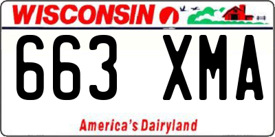 WI license plate 663XMA