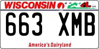 WI license plate 663XMB
