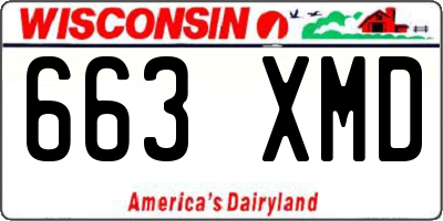 WI license plate 663XMD