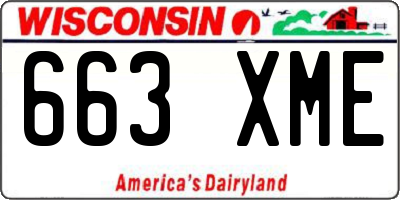 WI license plate 663XME