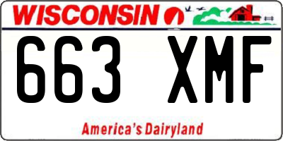 WI license plate 663XMF