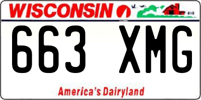 WI license plate 663XMG