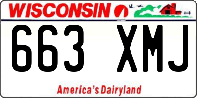 WI license plate 663XMJ