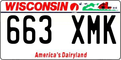 WI license plate 663XMK