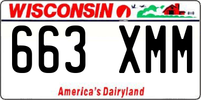 WI license plate 663XMM