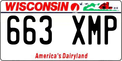 WI license plate 663XMP