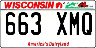 WI license plate 663XMQ