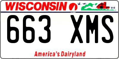 WI license plate 663XMS
