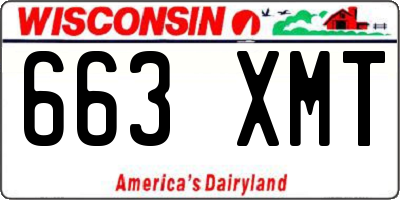 WI license plate 663XMT